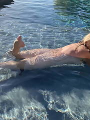 wife pool holiday amateur